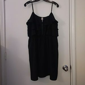 Black ruffle top dress